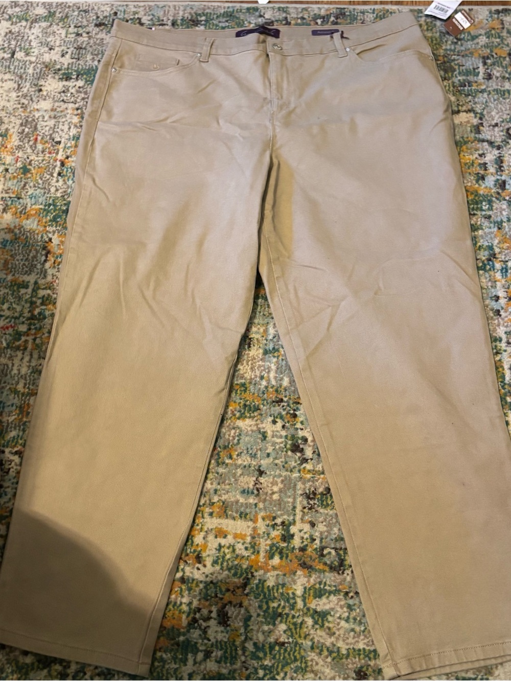 Gloria Vanderbilt Straight Leg Pants in Tan